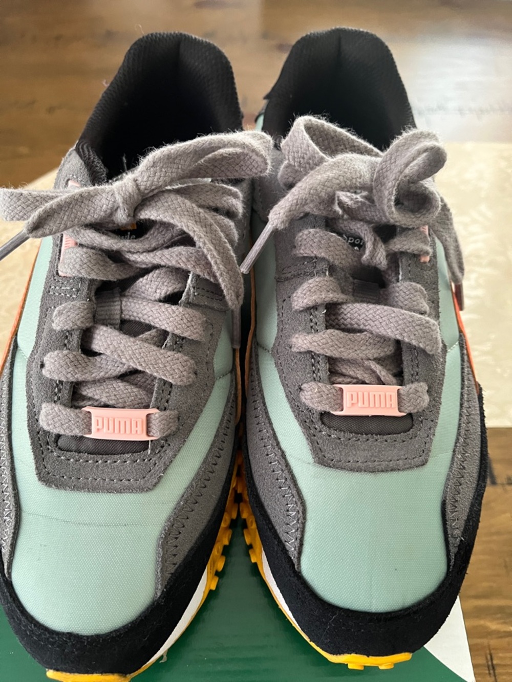 Puma Women’s Mint, Gray & Pink Retro Runner Sneakers